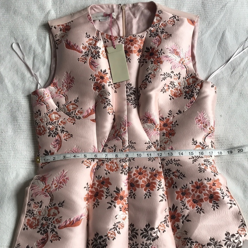 𝅺stella McCartney Blush Floral Crepe Peplum Top - Picture 12 of 12